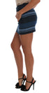 Dolce & Gabbana Blue Short striped Mini Denim Skirt